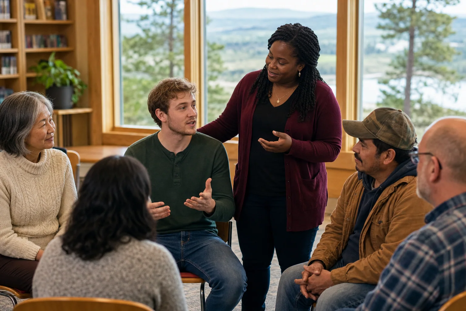 Central Wisconsin adults taking part in a supportive career-readiness workshop